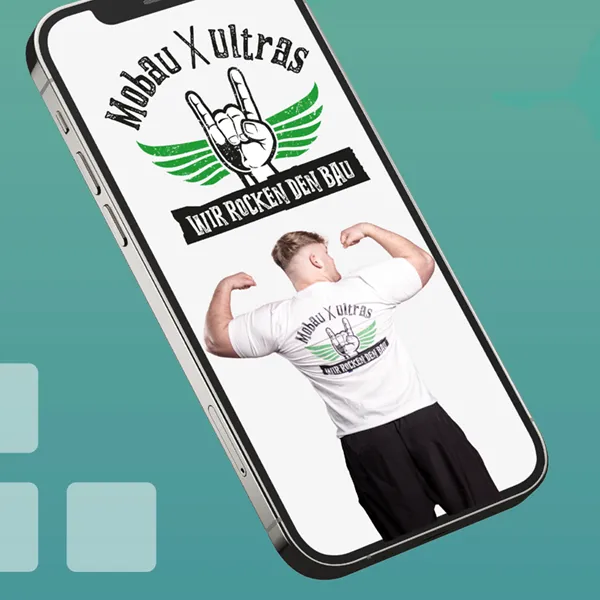 Smartphone mit Mobau Newsletter im Screen